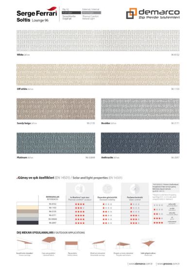 Zip Perde Serge Ferrari Soltis Horizon 96 resmi